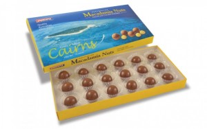 Macadamia Nuts in Milk chocolate, Green Island Cairns. Quality Australian Chocolates.