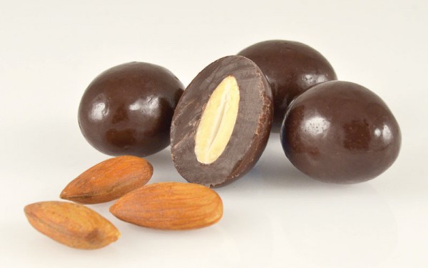 Dark chocolate covered Almond nuts