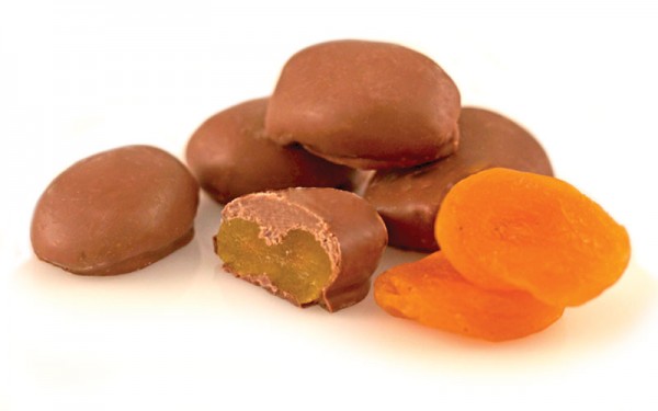 Milk Chocolate smothered apricots.